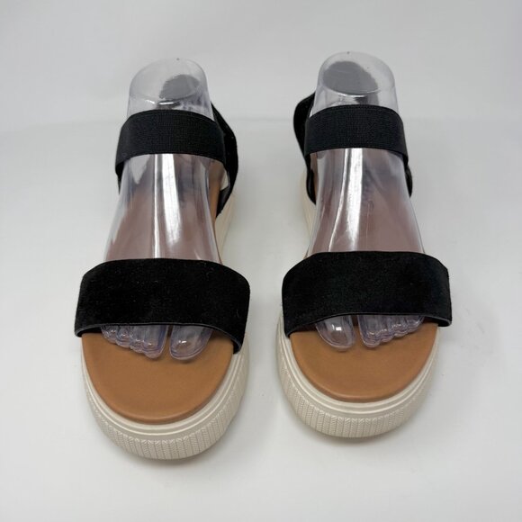 Zodiac Dani Ankle T-Strap Platform Sandal Black Sz 10 Preppy Minimalist - Picture 4 of 7